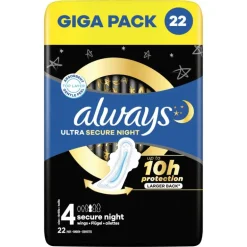 Always Maandverband Ultra Secure Night Wings Giga Pack