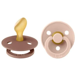 BIBS Anatomische Fopspeen Two Pack Natuurlijk Rubber Woodchuck/Blush Maat 2