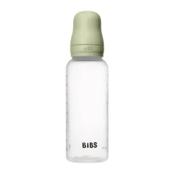 BIBS Babyfles 270 ML Sage met Latex speen en opvouwbaar trechtertje