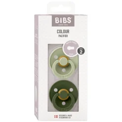 BIBS Fopspeen Two Pack Natuurlijk Rubber Sage/Hunter Green Maat 2