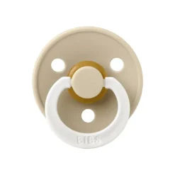 BIBS Glow in the dark Fopspeen Two Pack Natuurlijk Rubber Vanilla/Dark Oak Maat 2