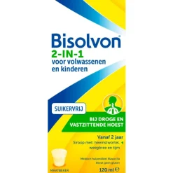 Bisolvon 2-in-1 Bij Droge En Vastzittende Hoest Suikervrij 120 ML