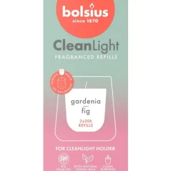 Bolsius Navulling Clean Light pack 2 Gardenia / Fig