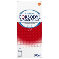 Corsodyl Mondspoeling voor Kortdurende Toepassing bij Tandvleesontsteking 300 ML