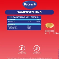 Dagravit Vitaal 50+ Vitamine D + Omega-3 Visolie 90 capsules