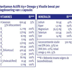 Davitamon Actifit 65+ Omega 3 Visolie Capsules