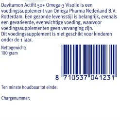 Davitamon Actifit 50+ Omega-3 Visolie Capsules