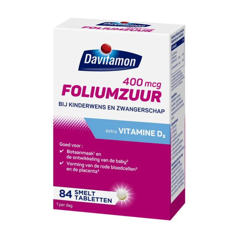 Davitamon Foliumzuur met vitamine D - Zwanger