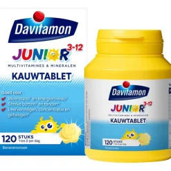 Davitamon Junior 3-12 Kauwtabletten Bananensmaak