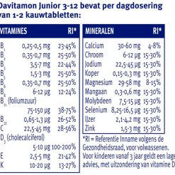 Davitamon Junior 3+ Kauwvitamines Multifruit