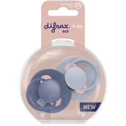 Difrax LOVI Prime Fopspeen Baby Blue/Blue 0-6 maanden