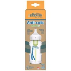 Dr. Brown’s Anti-Colic Brede Halsfles Glas 270 ML