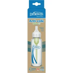Dr. Brown’s Anti-Colic Smalle Halsfles Glas 250 ML