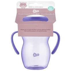 Etos 360° Trainingsbeker met handvaten paars 270 ML