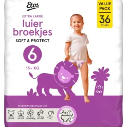 Etos Luierbroekjes Extra Large Maat 6 15+ kg Value Pack 36 stuks