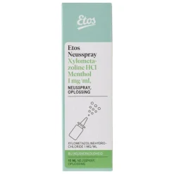 Etos Neusspray Xylometazoline HCl Menthol 1 MG/ 10ML