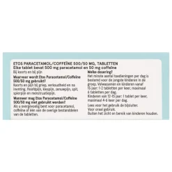 Etos Paracetamol/Coffeïne 500/50 mg 50 stuks