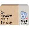 Etos Woezel & Pip Luiers Newborn Maat 1 2-5 kg Megabox 4x52 stuks
