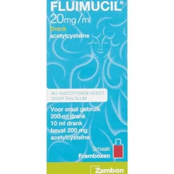 Fluimucil 20 mg/ml Hoestdrank Frambozensmaak
