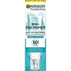 Garnier PureActive BHA + Niacinamide Daily fluid met SPF 50 40ML