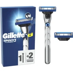 Gillette Mach3 Turbo Scheersysteem Met 2 Navulmesjes