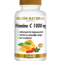 Golden Naturals Vitamine C 1000 mg met Rozenbottel Tabletten 60 stuks