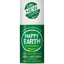 Happy Earth 100% Natuurlijke Bergamot Deodorant Roller 75 ML