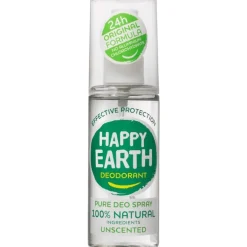 Happy Earth 100% Natuurlijke Unscented Deodorant Spray 100 ML