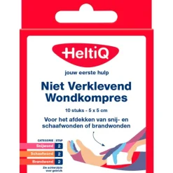 Heltiq niet klevend wondkompres 5x5