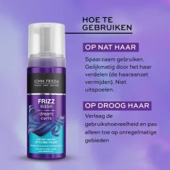 John Frieda Frizz Ease Dream Curls Air Dry Waves Styling Foam 150 ML