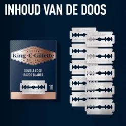 King C. Gillette Double Edge Razor Navulmesjes 10 Stuks