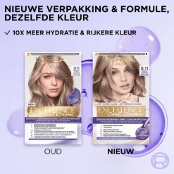 L'Oréal Paris Excellence Cool Creams Permanente Haarverf 8.11 Ultra Ash Lichtblond