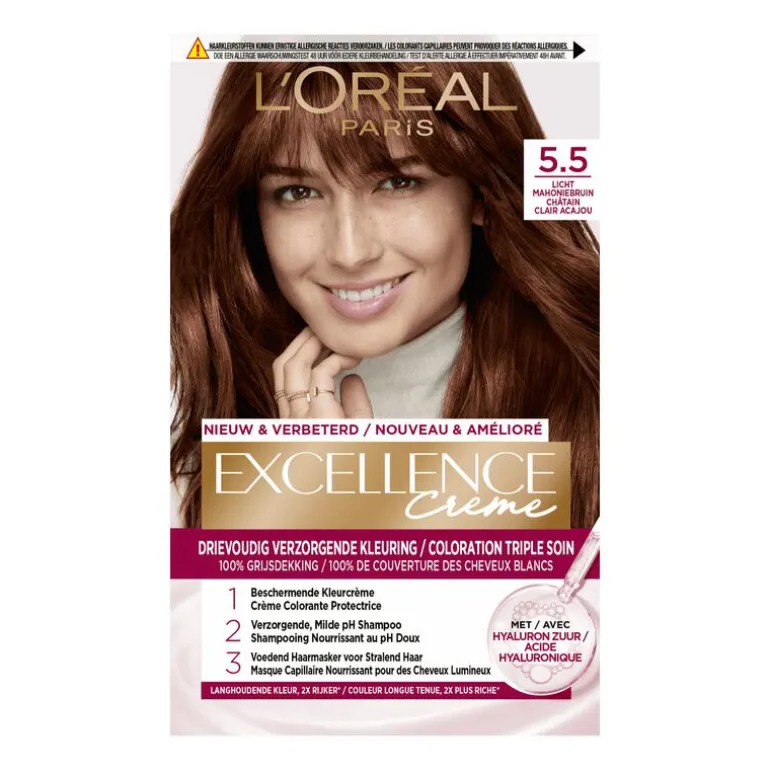 L'Oréal Paris Excellence Crème Verzorgende Crèmekleuring 5.5 Licht Mahoniebruin