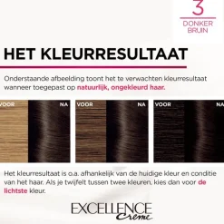 L'Oréal Paris Excellence Crème Verzorgende Crèmekleuring 3 Donkerbruin