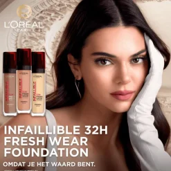 L'Oréal Paris Infaillible 32HR Fresh Wear 145 Beige Rose Foundation met SPF25 30 ML