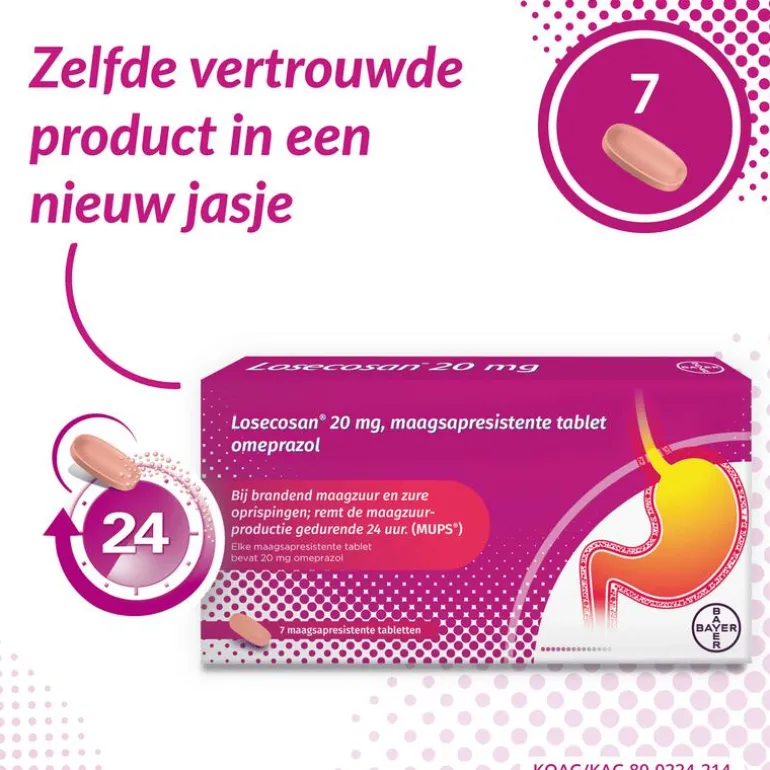 Losecosan maagzuur tabletten 7 st