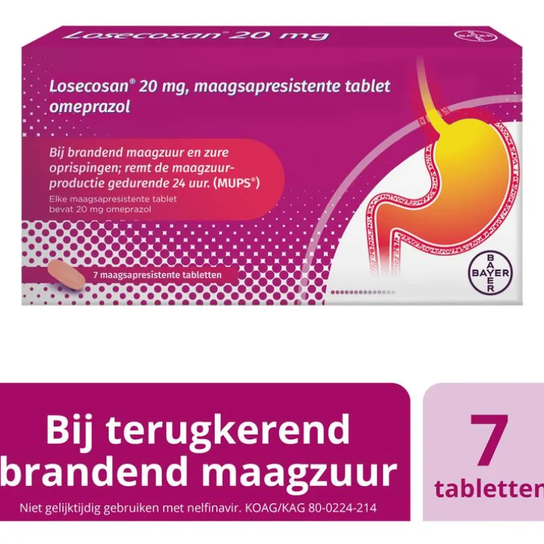 Losecosan maagzuur tabletten 7 st