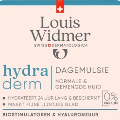Louis Widmer Hydraderm Dagemulsie Zonder Parfum 50 ML