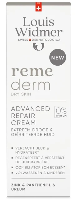 Louis Widmer Remederm Creme Dry Skin Fluide Zonder Parfum 75 ML
