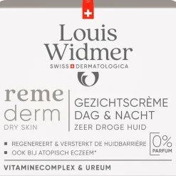 Louis Widmer Remederm Dry Skin Gezichtscrème Zonder Parfum 50 ML