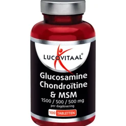Lucovitaal Glucosamine Chondroïtine MSM 1500/ 500 mg tabletten 100 stuks pot