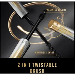 Max Factor Masterpiece 2In1 Lash Wow Mascara 02 Black Brown