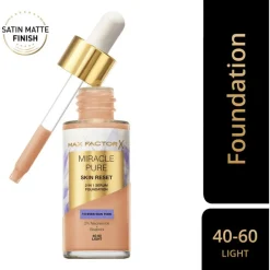 Max Factor Miracle Pure Serum Foundation 40-60 Light 30 ML