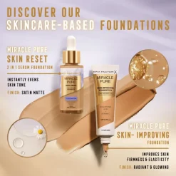 Max Factor Miracle Pure Serum Foundation 95-100 Deep To Very Deep 30 ML