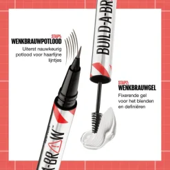Maybelline New York BUILD A BROW Wenkbrauwpen/fixeergel 255 Soft Brown