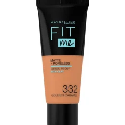 Maybelline New York Fit Me Matte + Poreless Foundation 332 Golden Caramel