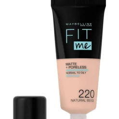 Maybelline New York Fit Me Matte + Poreless Foundation 220 Natural Beige 30 ML