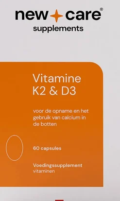 New Care Vitamine K2 & D3 Capsules 60 stuks