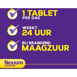 Nexium Control 7 Tabletten Voor brandend maagzuur