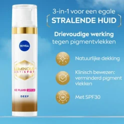 NIVEA Cellular Luminous630 CC Fluid SPF30 Dark 40 ML